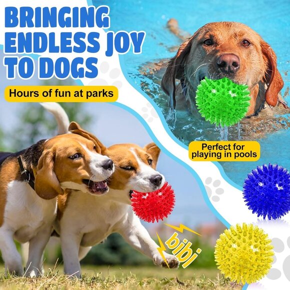 Light Up Squeaky Dog Balls: Led Dog Balls for Aggressive Chewers Large Chew Toys - Picture 6 of 7